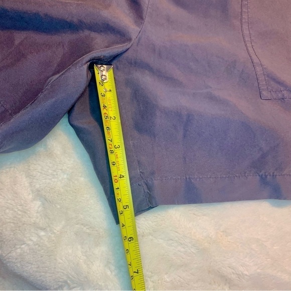 Per Se 100% Silk Romper Size 10 Carlisle Blue Grey Snap Pocket Drawstring Ties - Picture 14 of 16